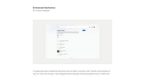 Emmanuel Ikechukwu - Senior Product Designer Portfolio