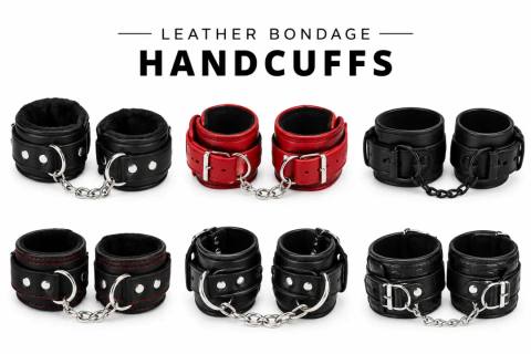 Leather Bondage Handcuffs On Sale